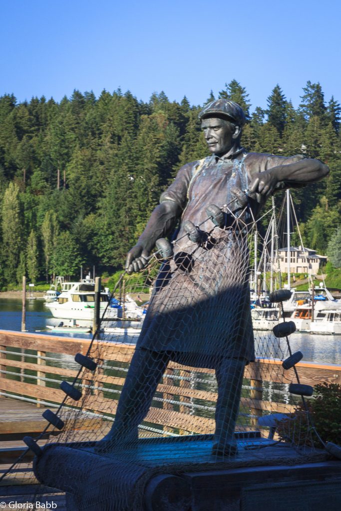 Gig Harbor Waterfront Fisherman Statue Carl Peterson Windermere Gig Harbor
